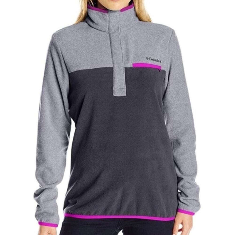 Columbia Fleece Pullover Women's Sz Medium Benton Colorblock Hiking Gorpcore EUC